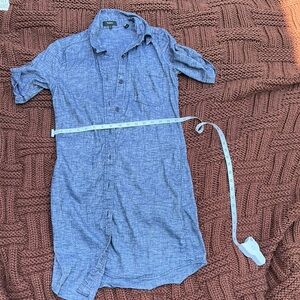 Theory Chambray Blue Casual Shirt